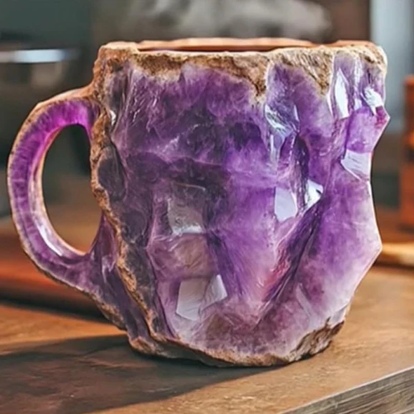 Mineral Crystal – Elegante kristallen koffiekop voor stijlvolle genieting