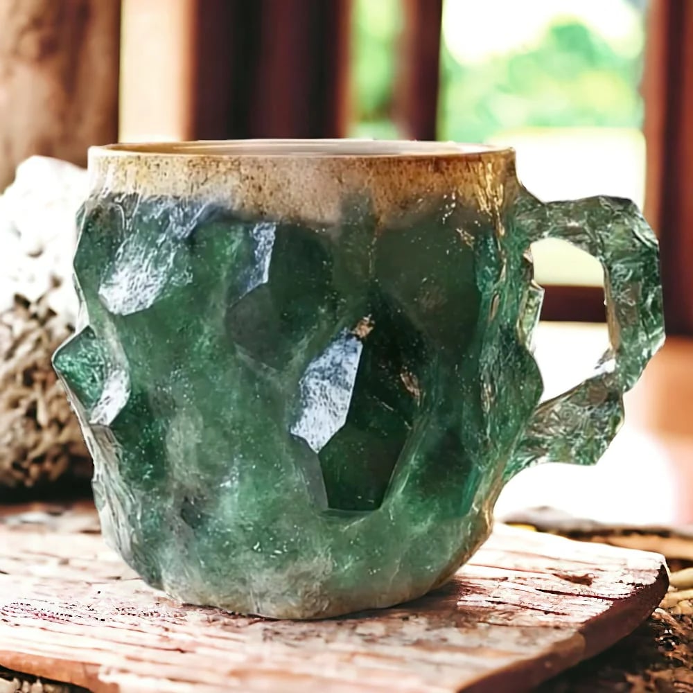 Mineral Crystal – Elegante kristallen koffiekop voor stijlvolle genieting