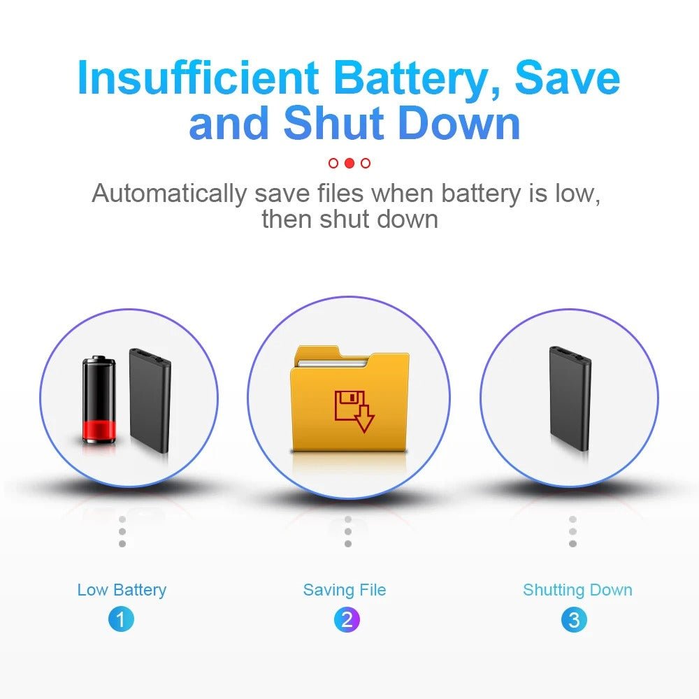 VoiceNote Mini – Ultra-light Dictation Device with Voice Activation & 32 GB Storage