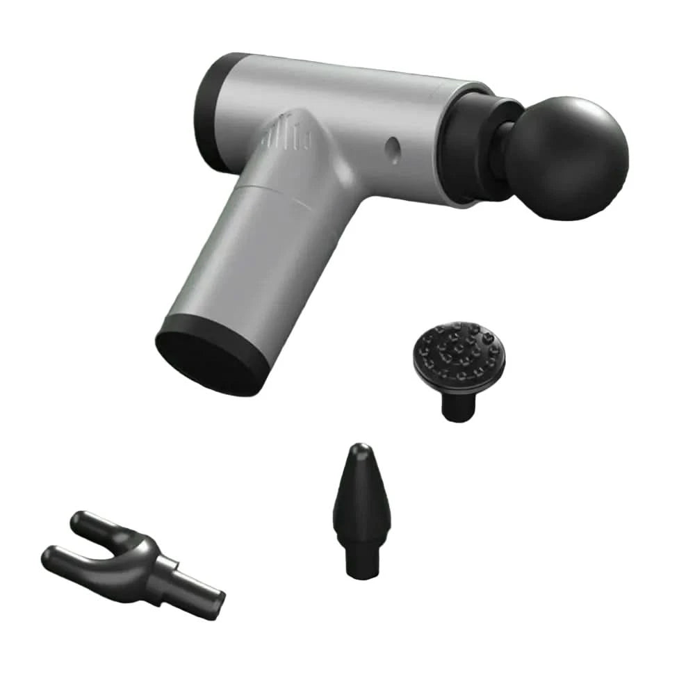 PulsePro Mini – Tragbare Faszienpistole mit 6 Geschwindigkeitsstufen & 4 Massageköpfen