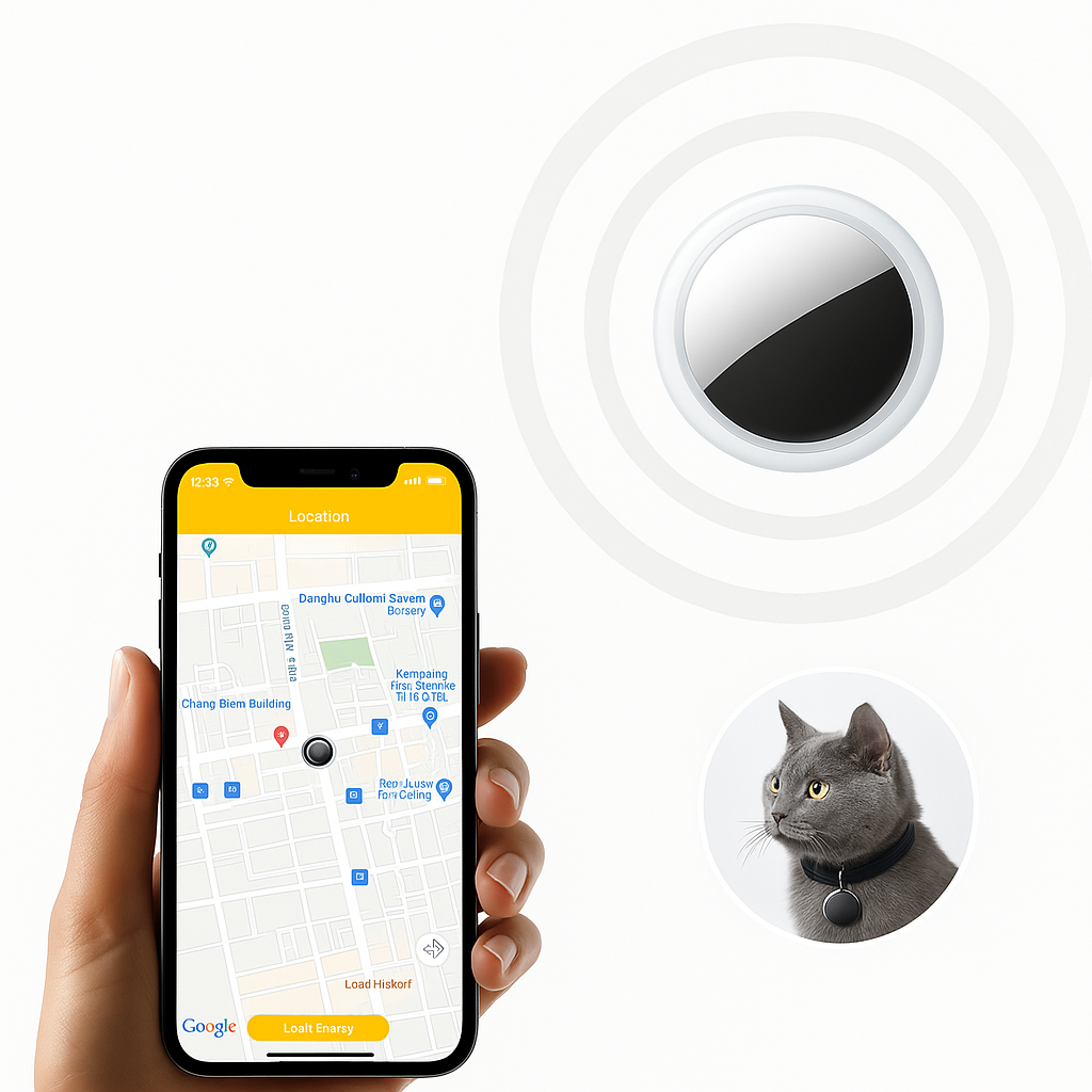TrackMate Mini – Bluetooth GPS Tracker for Keys & Valuables