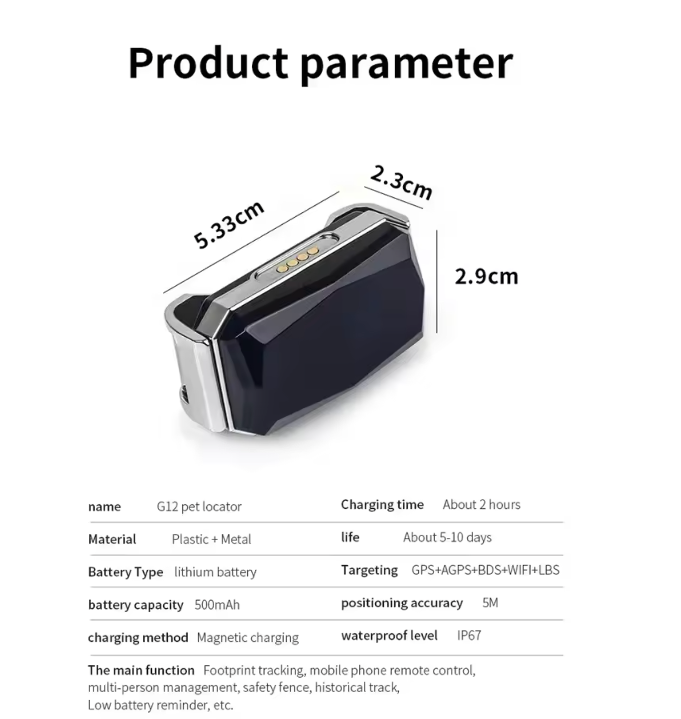 MiniTrack G12 – Rastreador GPS en tiempo real para máxima seguridad en el día a día