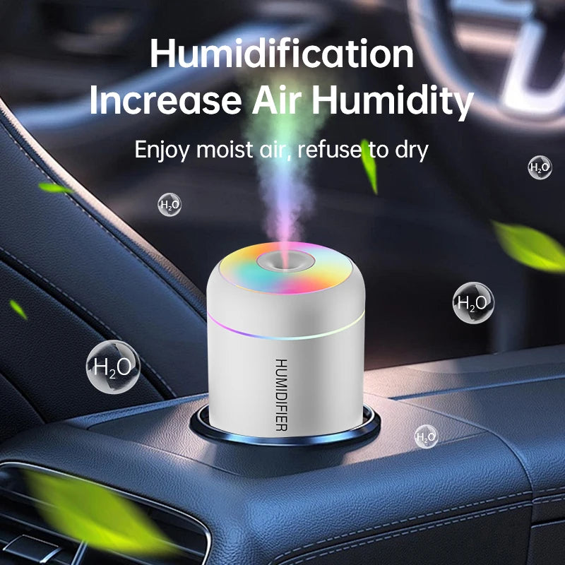 AromaMist Mini – 180ml USB Humidifier with LED Lighting
