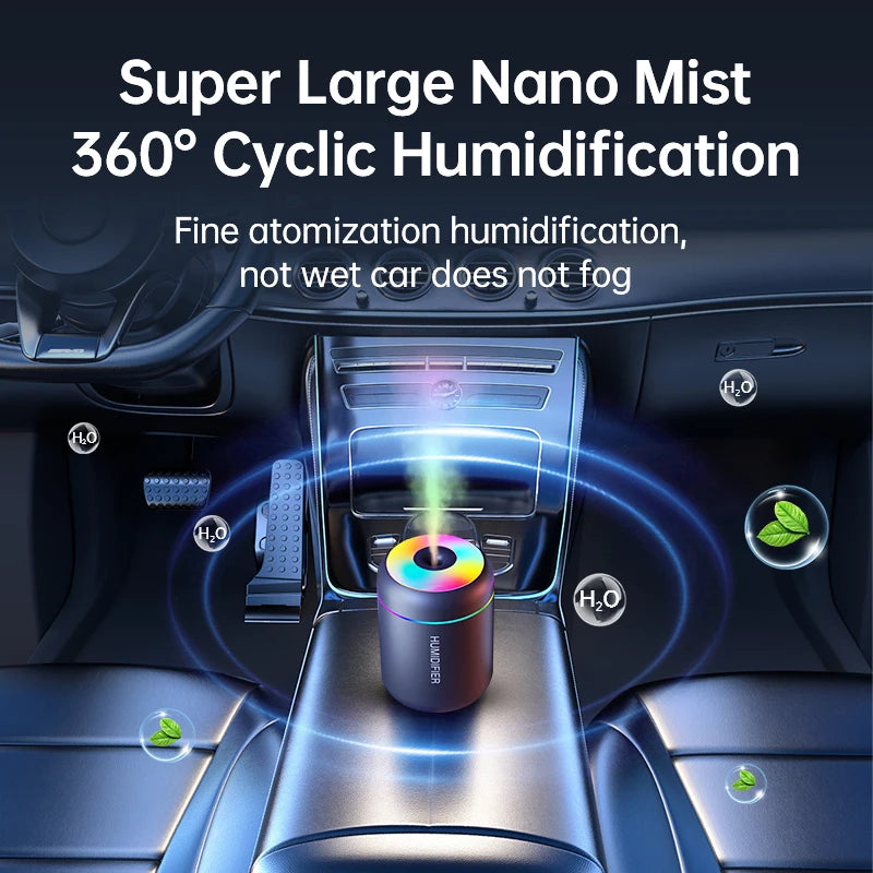 AromaMist Mini – 180ml USB Humidifier with LED Lighting