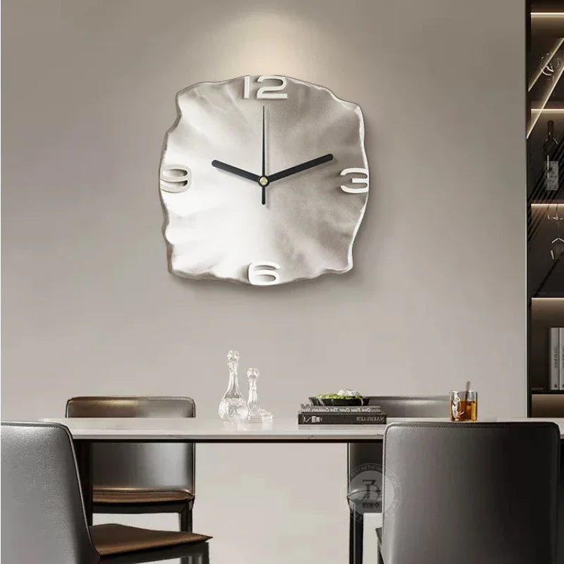 StoneAura – Modern Sandstone Wall Clock with 3D Relief & Silent Quartz Technology