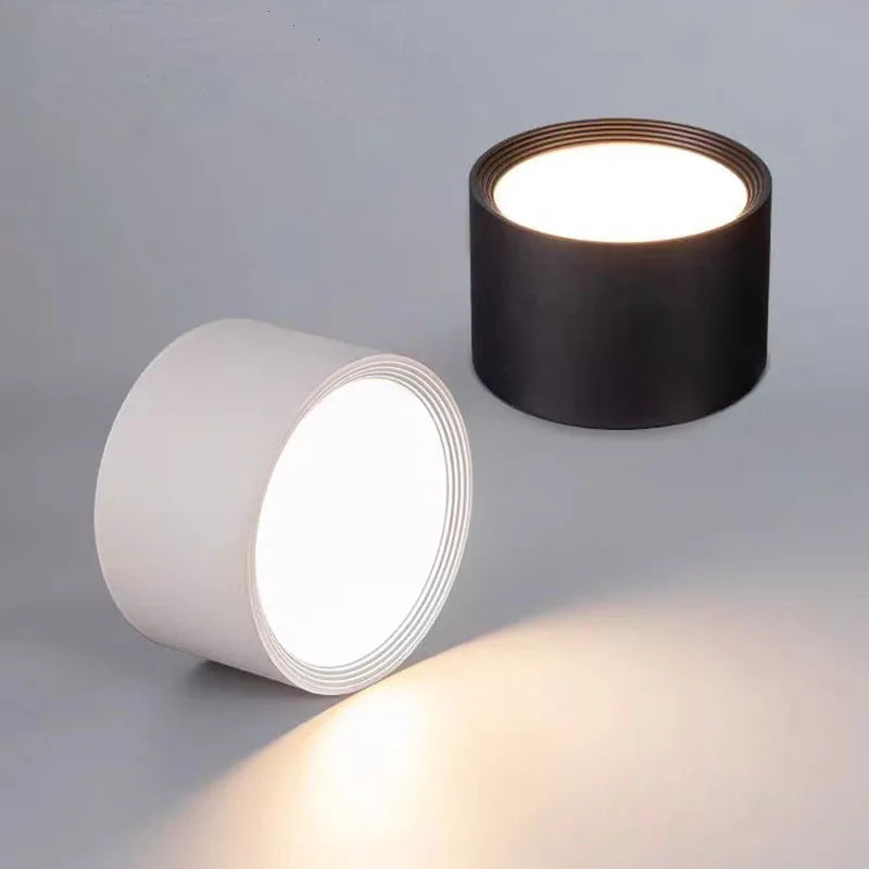 NordicGlow – Moderne LED Plafondlamp in Zwart & Wit