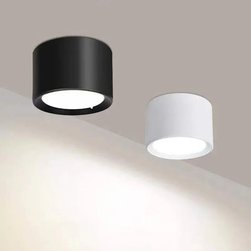NordicGlow – Moderne LED Plafondlamp in Zwart & Wit