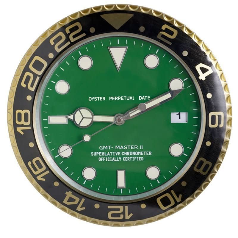 TIMELUME – Silent Wall Clock with Stainless Steel Frame & Luminous Hands (33 cm)