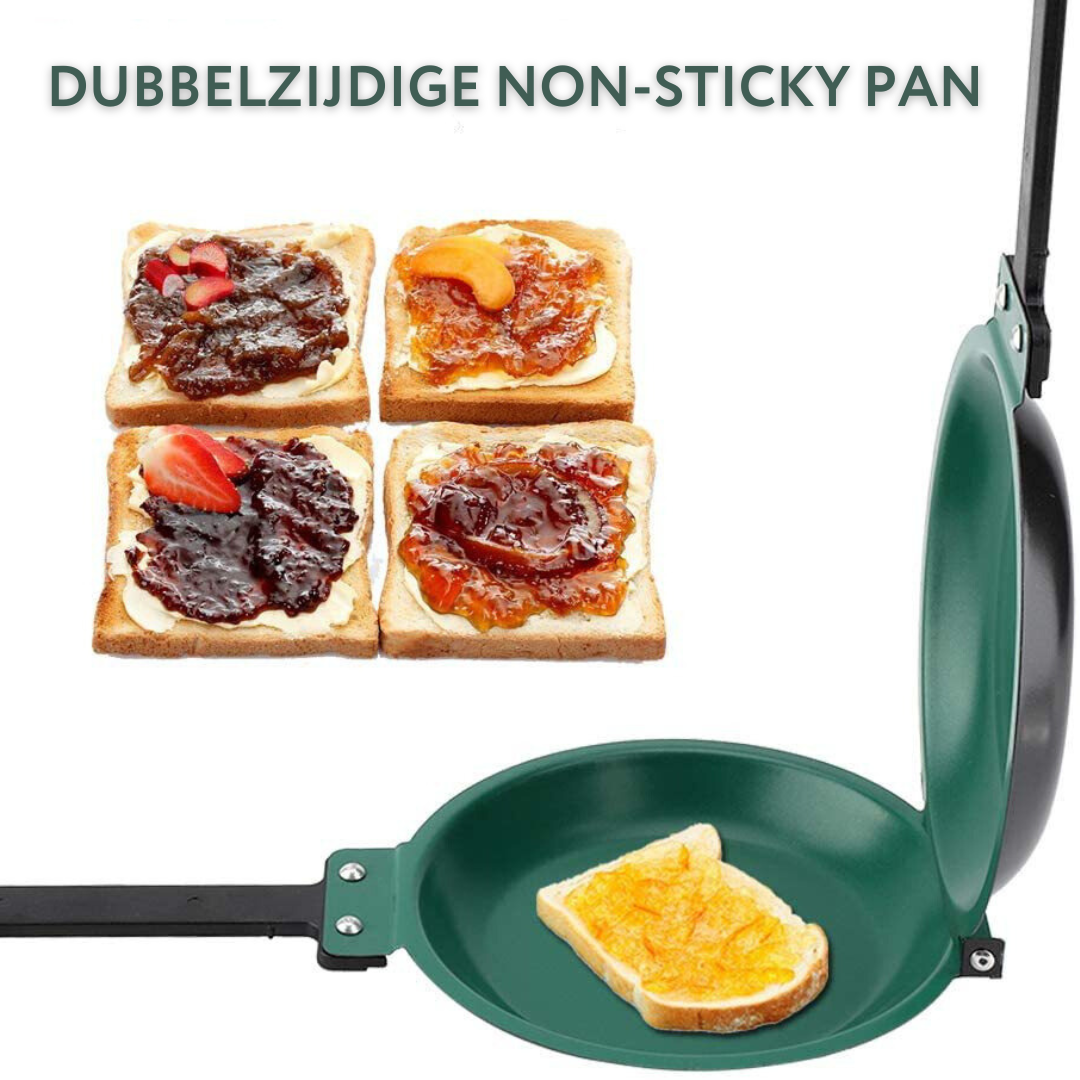 FlipEase Pan - Turning pan with non-stick coating for effortless & low-fat cooking