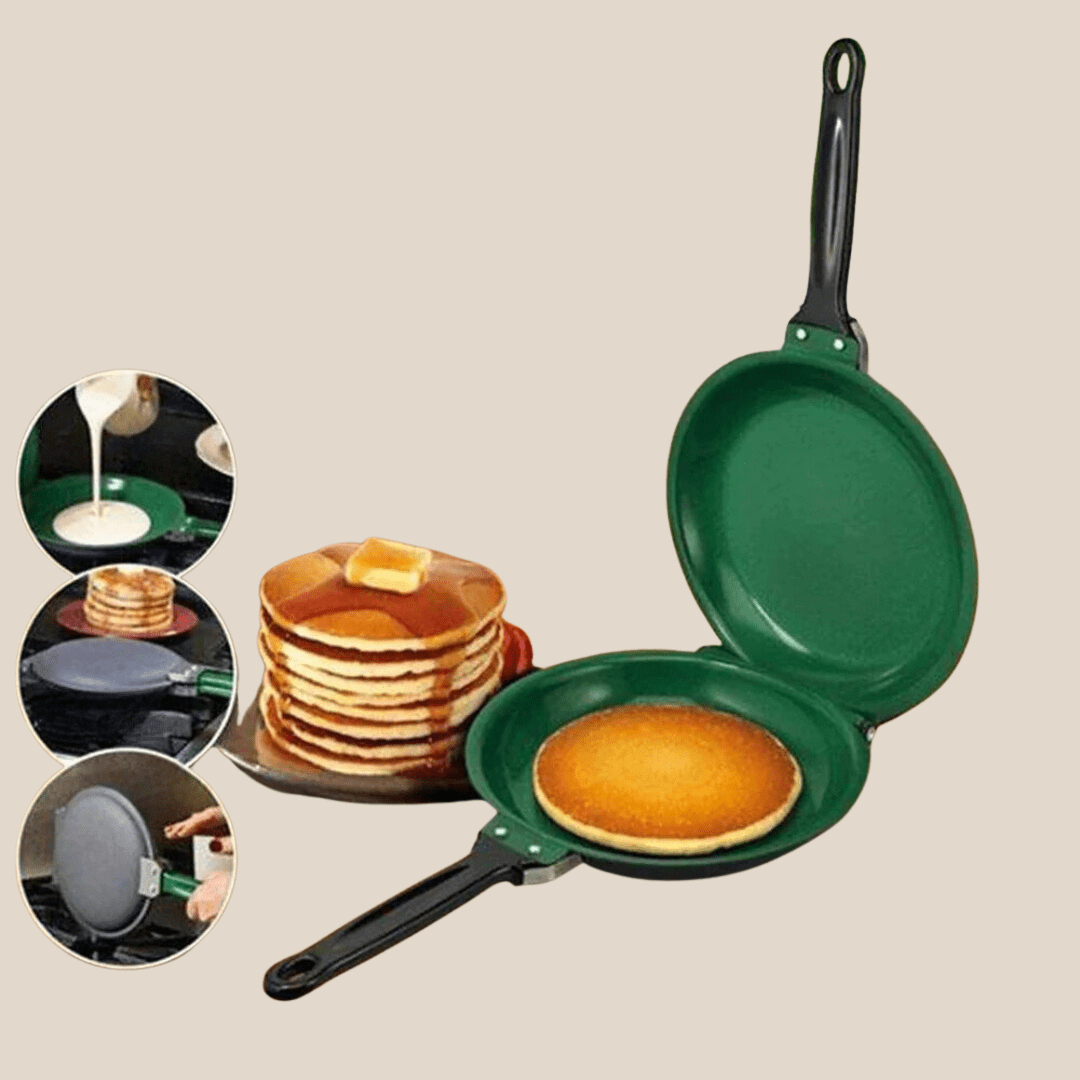 FlipEase Pan - Turning pan with non-stick coating for effortless & low-fat cooking