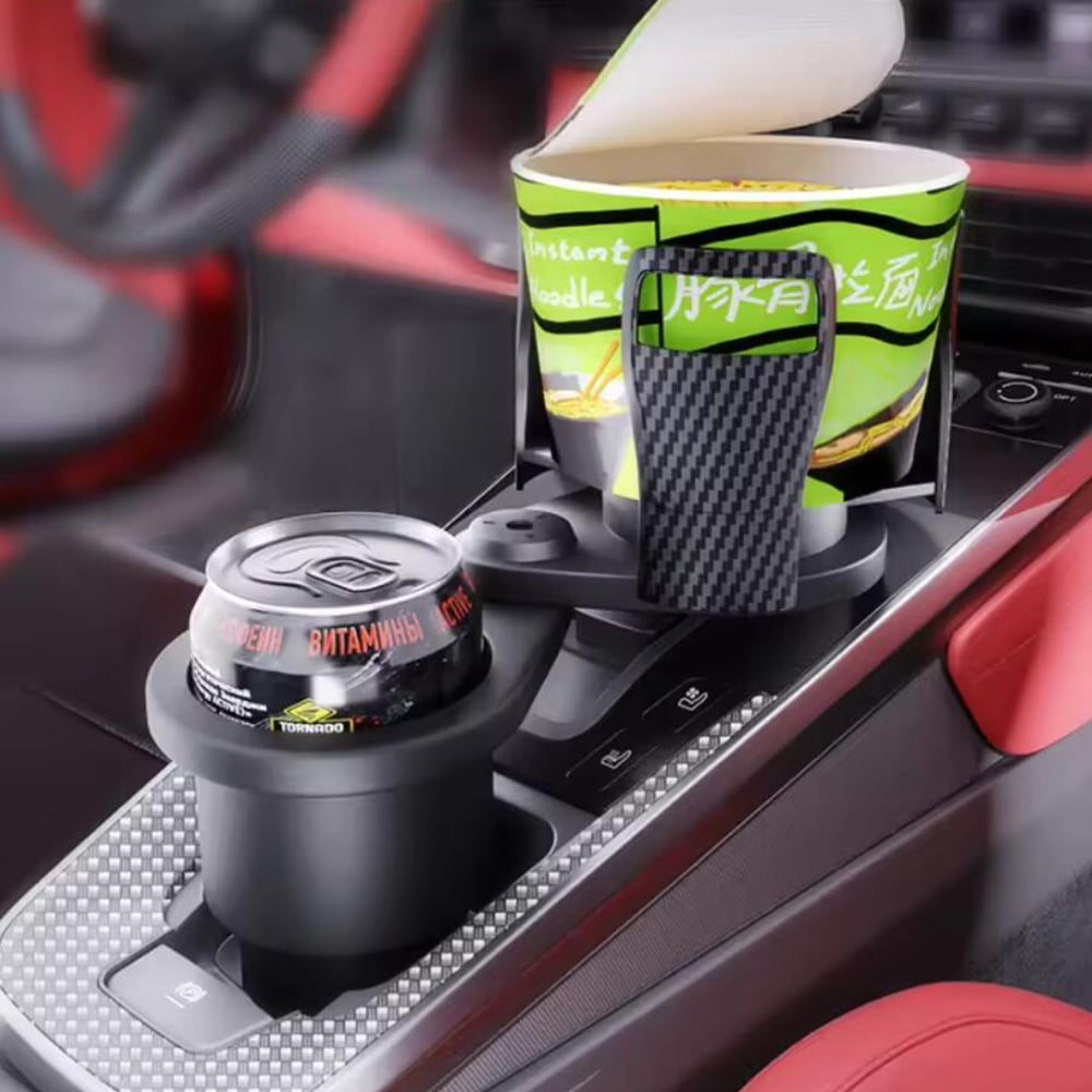 CUPSWIVEL - 360° swivelling car cup holder for double drinks