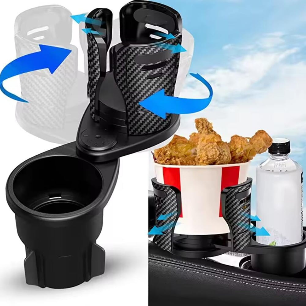 CUPSWIVEL - 360° swivelling car cup holder for double drinks