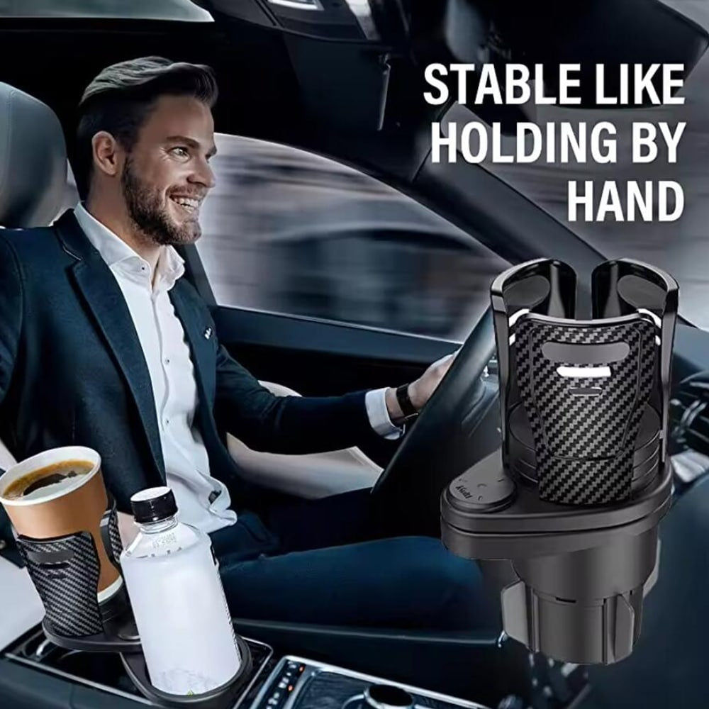 CUPSWIVEL - 360° swivelling car cup holder for double drinks