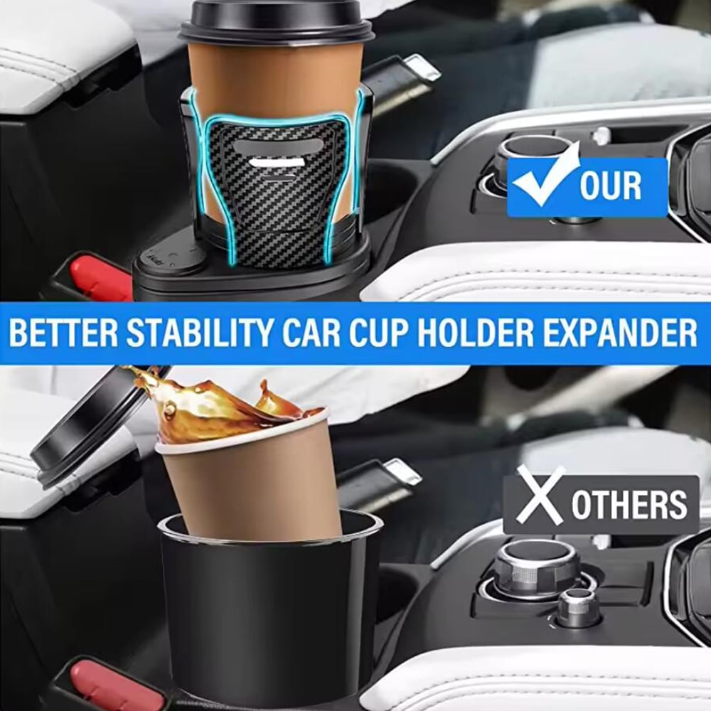 CUPSWIVEL - 360° swivelling car cup holder for double drinks