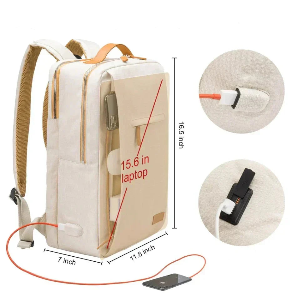 NOVA BACKPACK - Travel backpack with laptop compartment and USB port for everyday & business trips