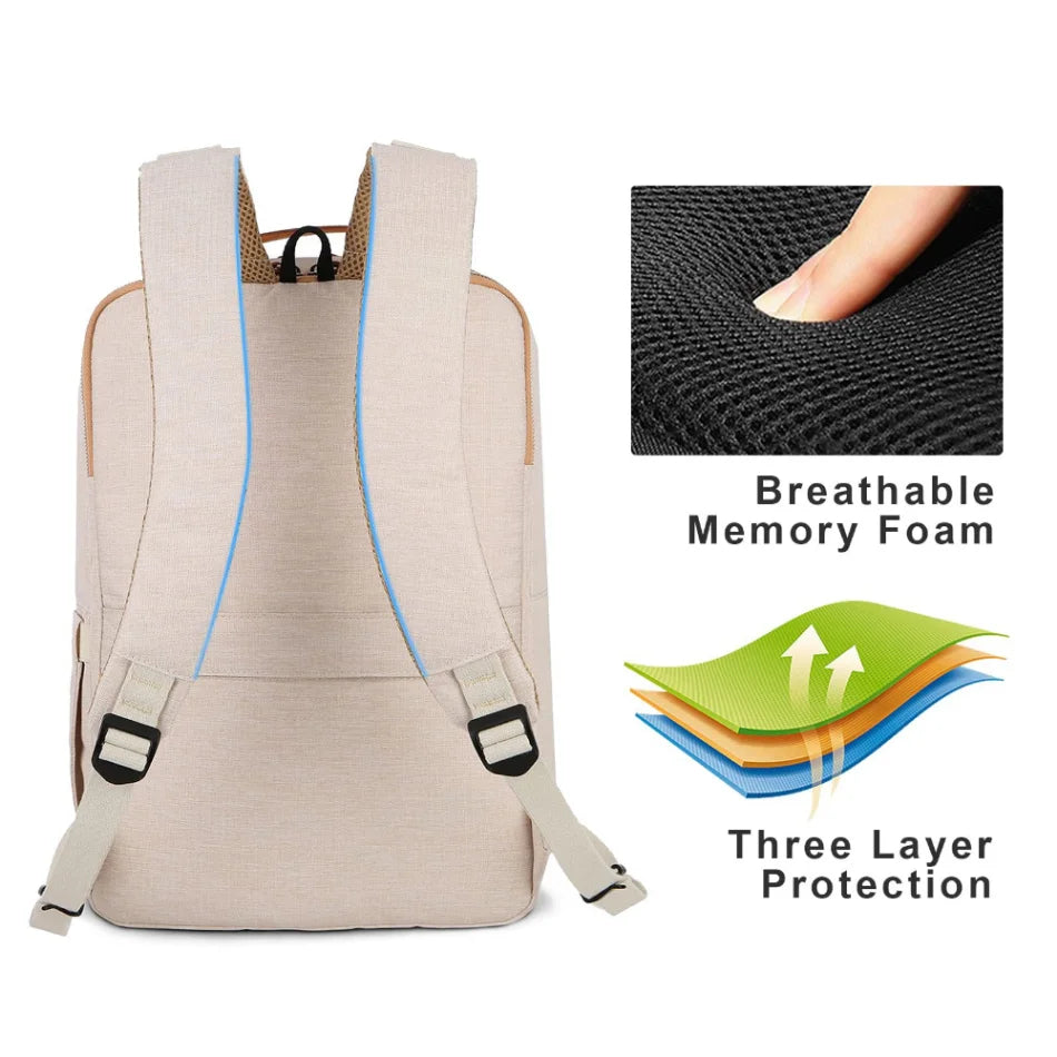 NOVA BACKPACK - Travel backpack with laptop compartment and USB port for everyday & business trips