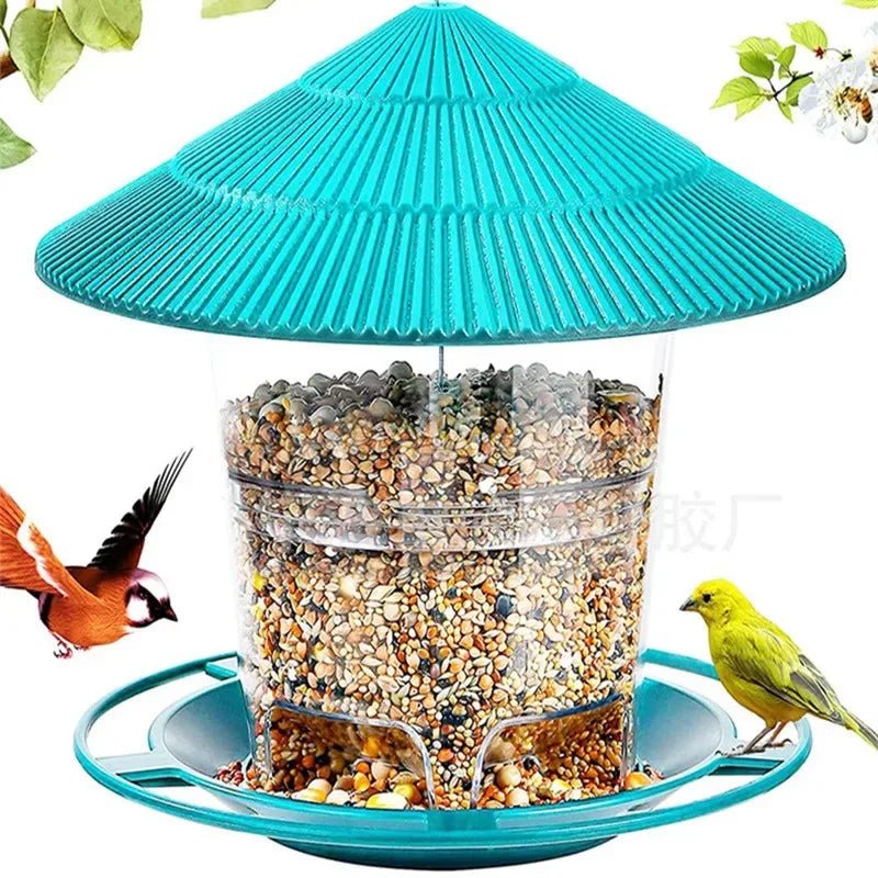 NUTRIFLOW – Automatischer Vogelfutterspender, wetterfester Mehrloch-Nussspender 7