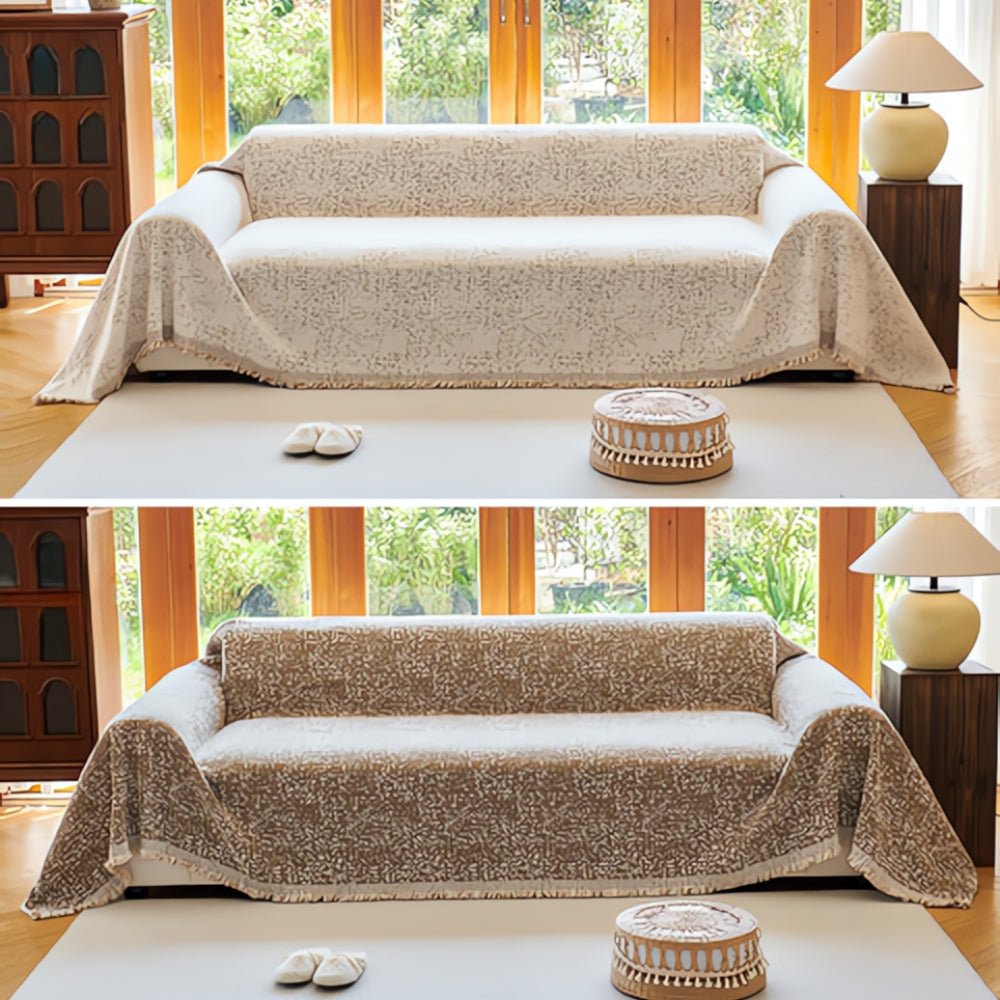 CozyNest – Reversible Microfiber Sofa Cover, Non-Slip and Easy Care