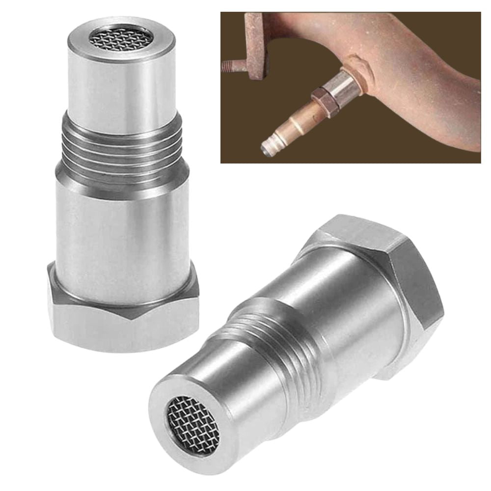 ExhaustPro M18 – Adaptador de sensor O2 de acero inoxidable para vehículos todoterreno y de exhibición