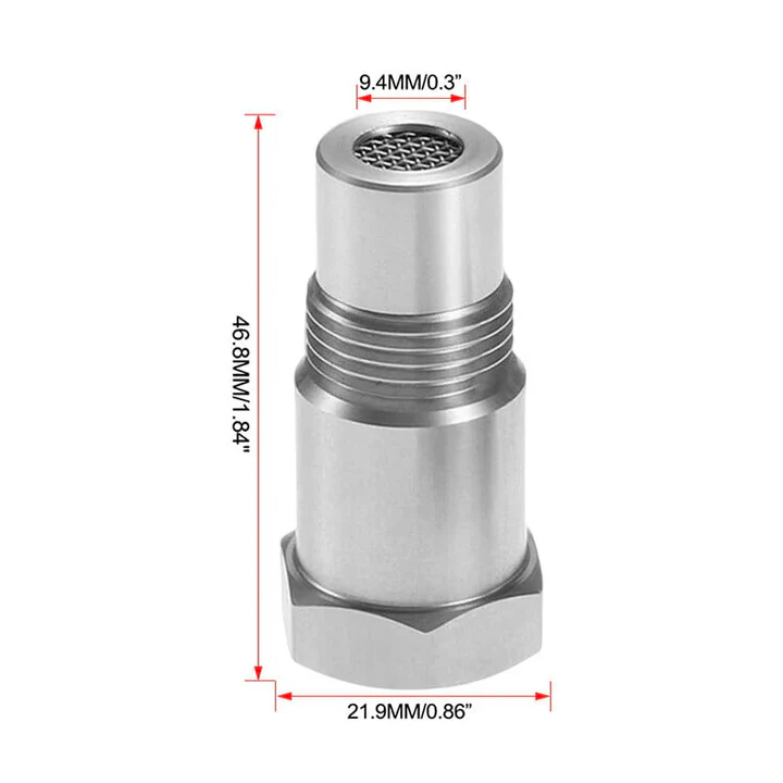 ExhaustPro M18 – Adaptador de sensor O2 de acero inoxidable para vehículos todoterreno y de exhibición