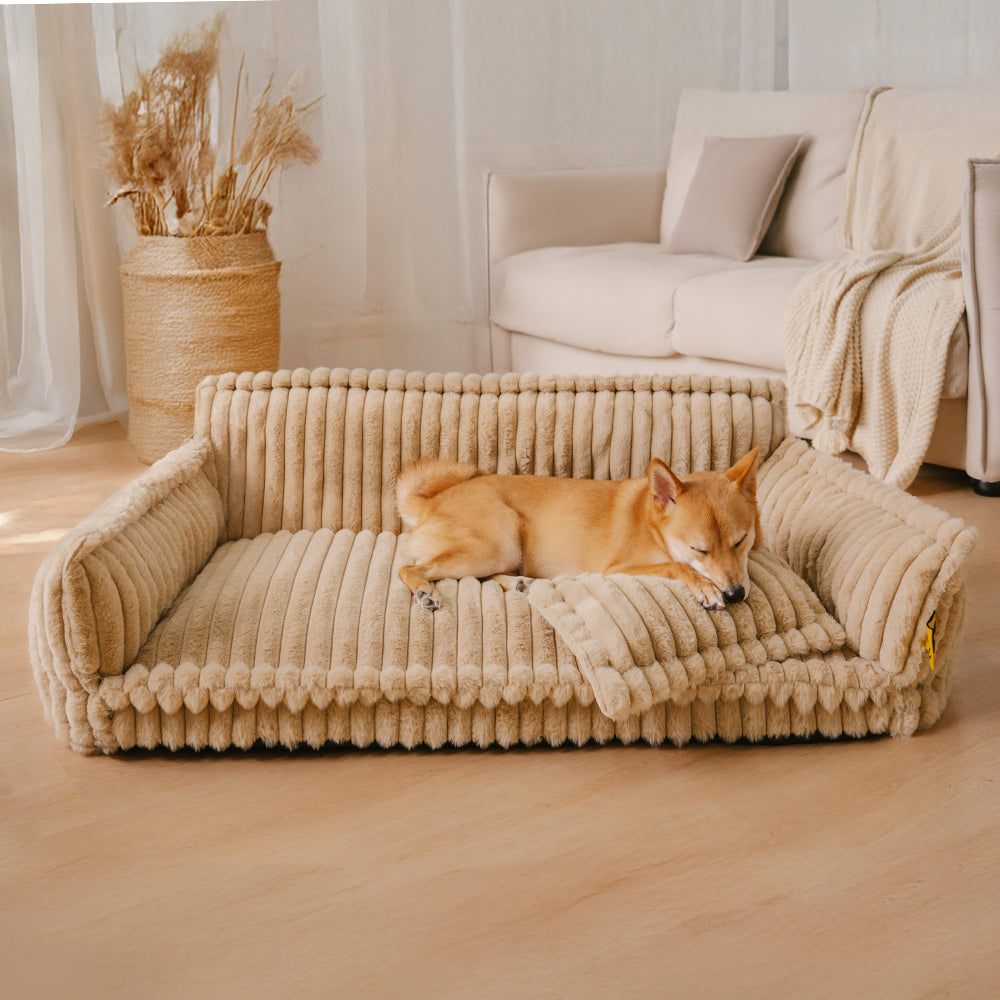 Snoozy Dream - Orthopaedic dog cushion with neck support & fluffy comfort