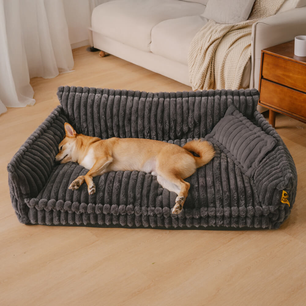 Snoozy Dream - Orthopaedic dog cushion with neck support & fluffy comfort