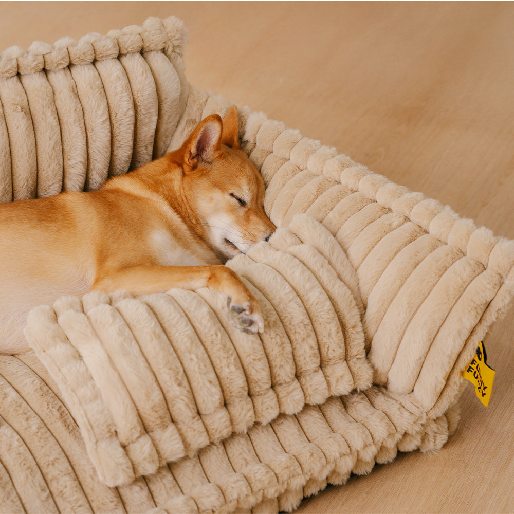 Snoozy Dream - Orthopaedic dog cushion with neck support & fluffy comfort
