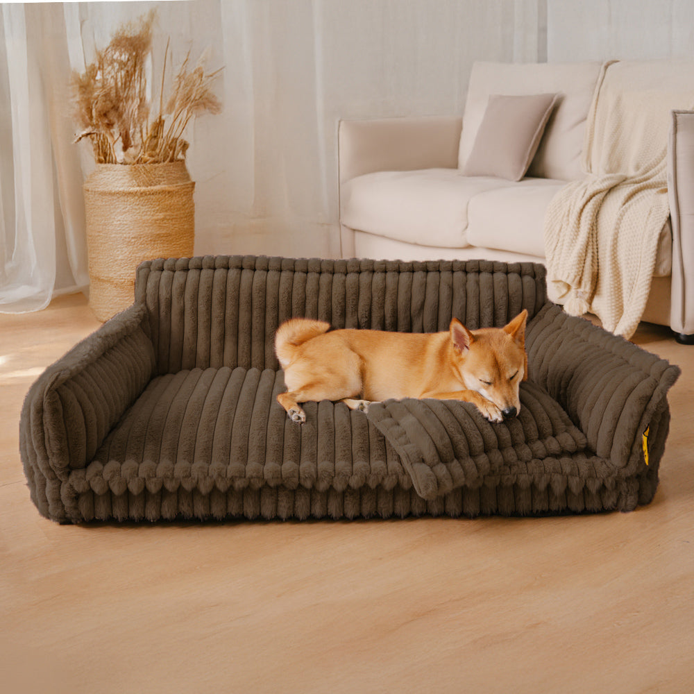 Snoozy Dream - Orthopaedic dog cushion with neck support & fluffy comfort