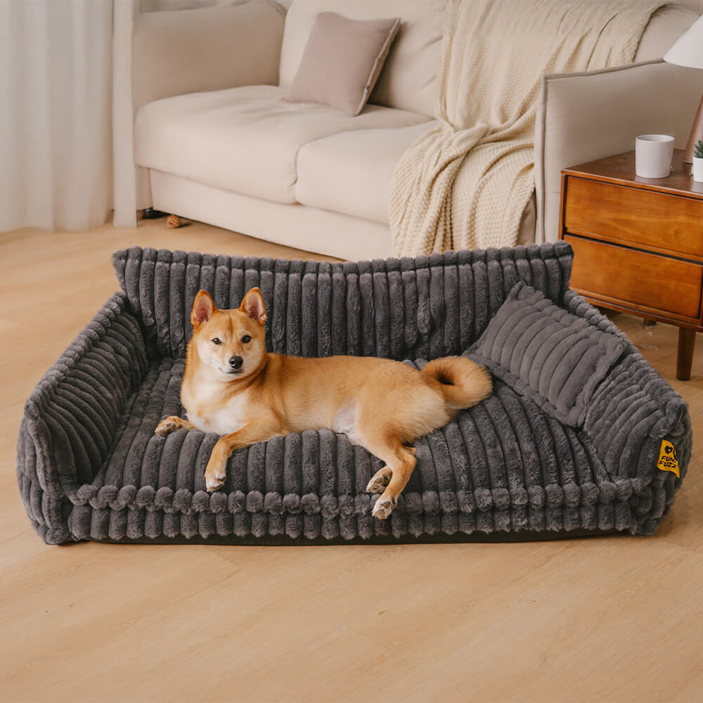 Snoozy Dream - Orthopaedic dog cushion with neck support & fluffy comfort