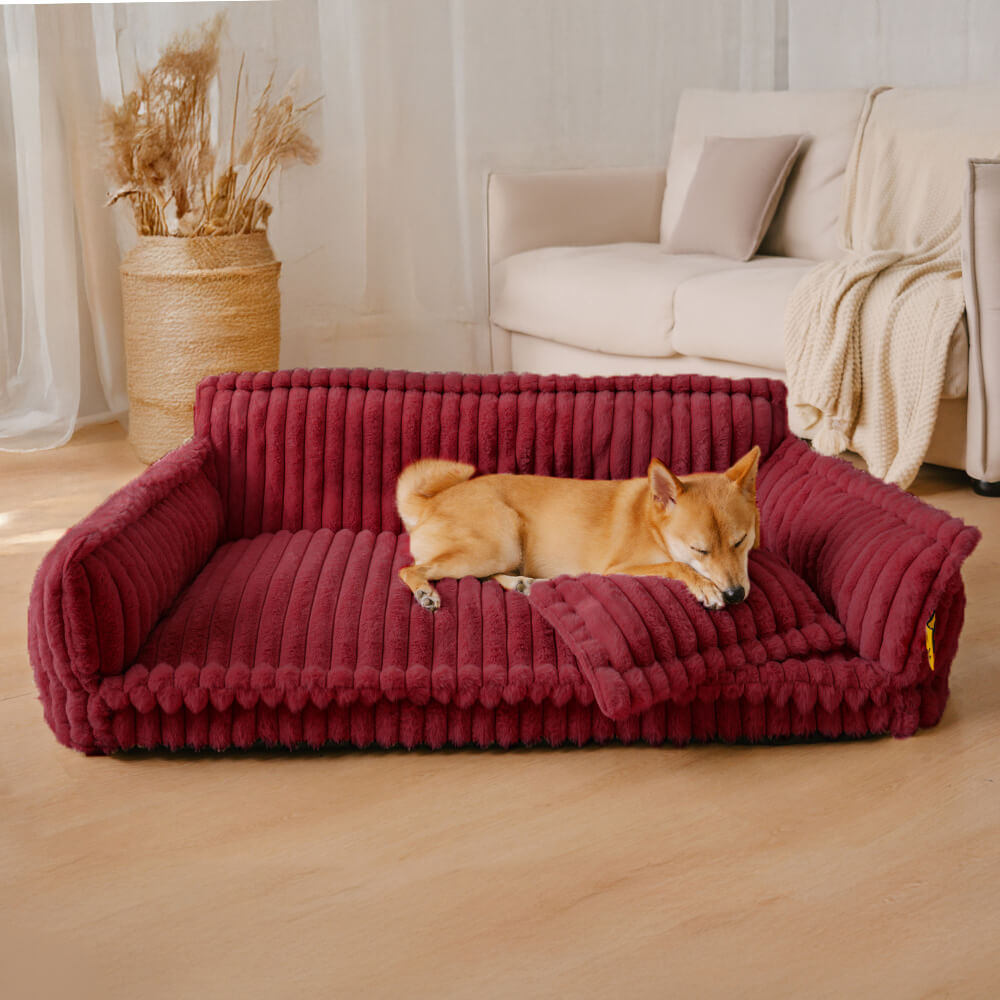 Snoozy Dream - Orthopaedic dog cushion with neck support & fluffy comfort