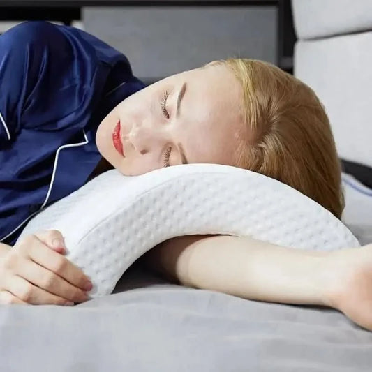 SleepEase – Orthopedic U-Shaped Memory Foam Pillow for Neck & Hand Support
