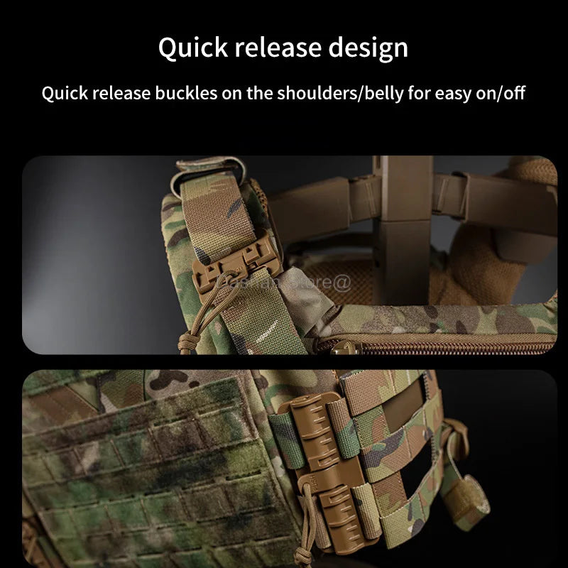 TACTICAL ARMOR CARRIER - Modular protective waistcoat with laser-cut MOLLE & quick-release system