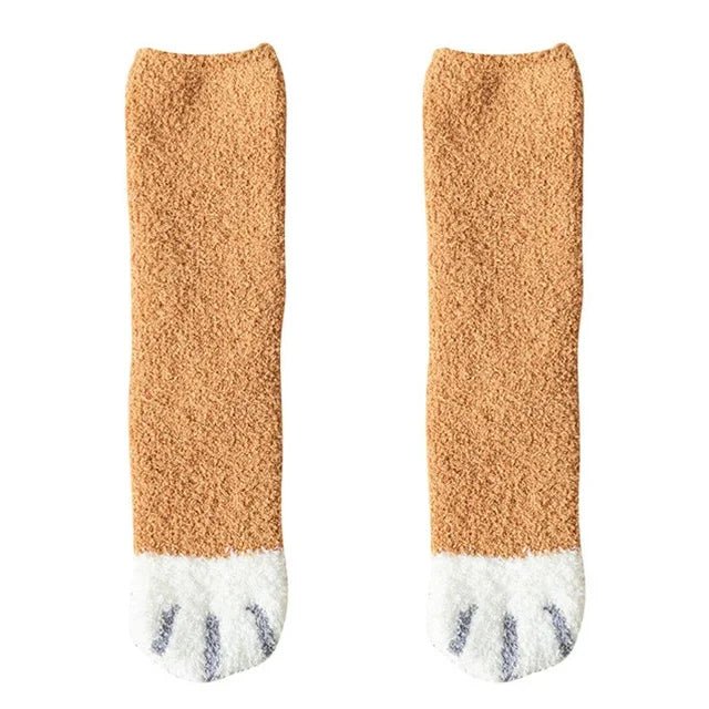 PAWLY – Damensocken aus Baumwolle mit Katzenpfoten-Cartoonmuster, superweich für Frauen 6