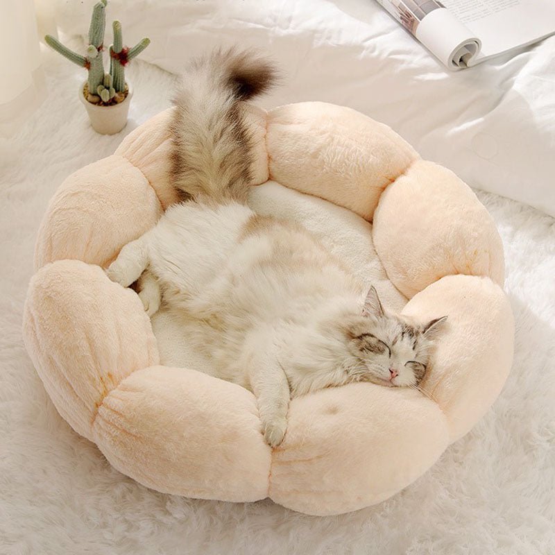 PETALREST – Blumenförmiges Katzenbett für tiefen Schlaf und kuscheligen Komfort 8