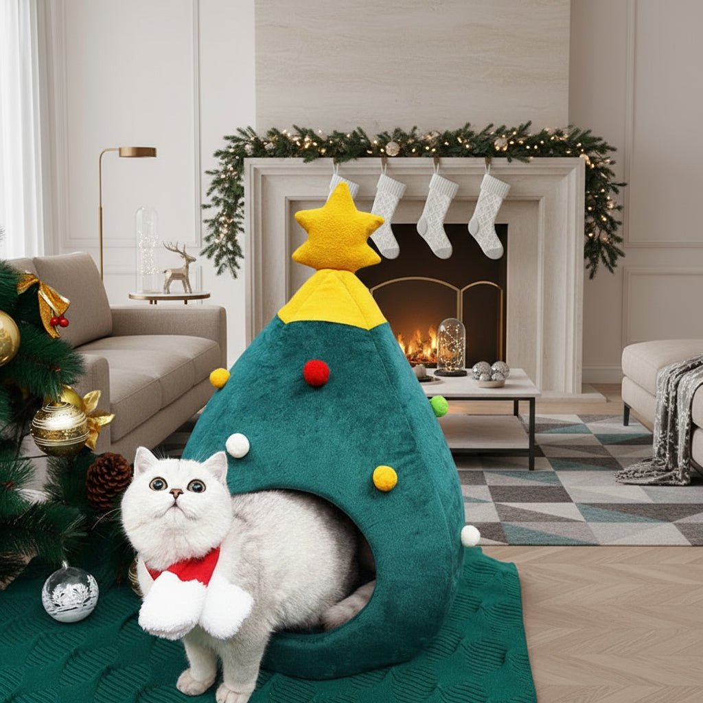 PURRHOLLY – Weihnachtsbaum-Katzenbett für ein gemütliches Wintererlebnis 1