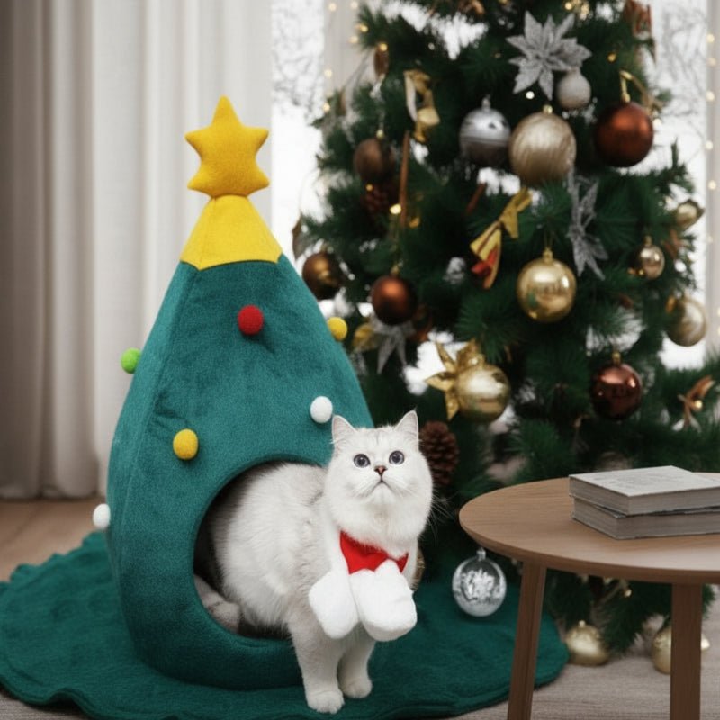 PURRHOLLY – Weihnachtsbaum-Katzenbett für ein gemütliches Wintererlebnis 4