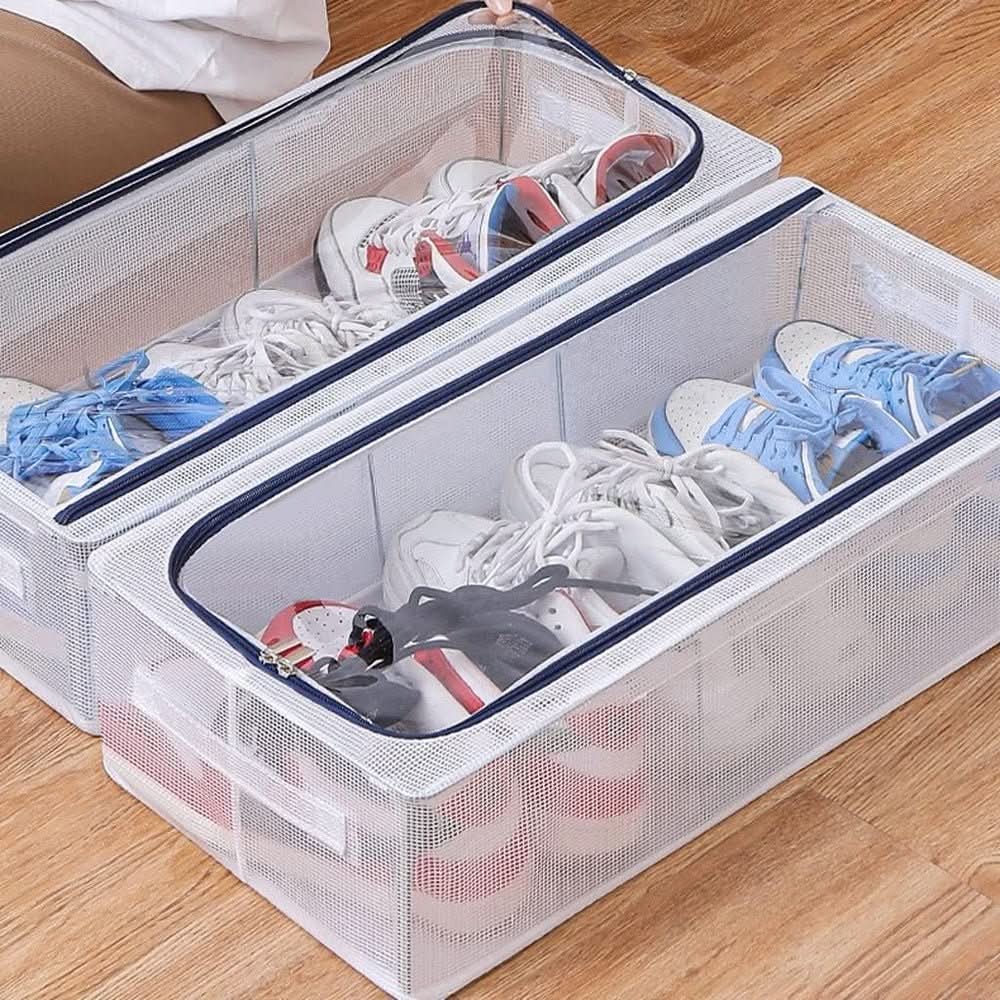 Unbox ClearBox – Stackable Shoe Box with Clear Visibility, Ventilation & Waterproof Protection
