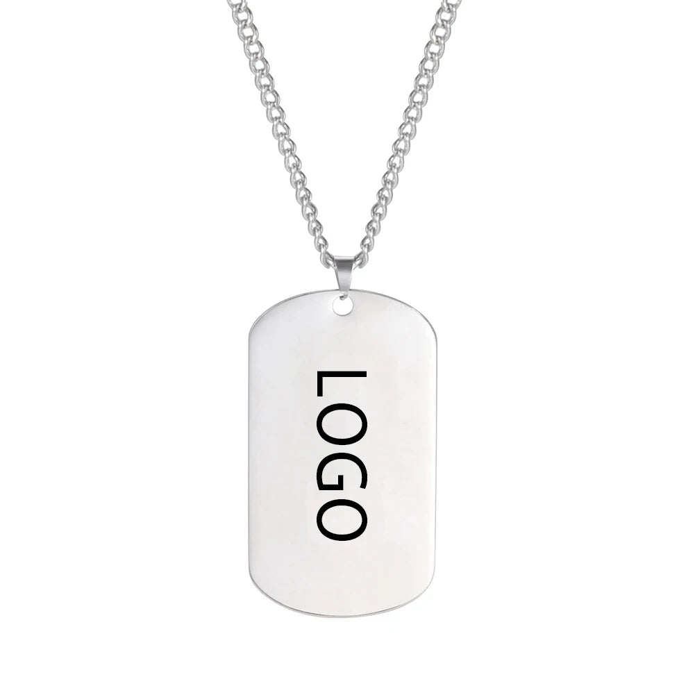 TAGNERO – Stainless Steel Dog Chain with Engraving for Men