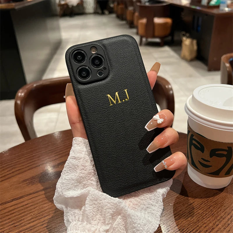 CASEVION – Personalized Leather Case for iPhone 11–17 Pro Max