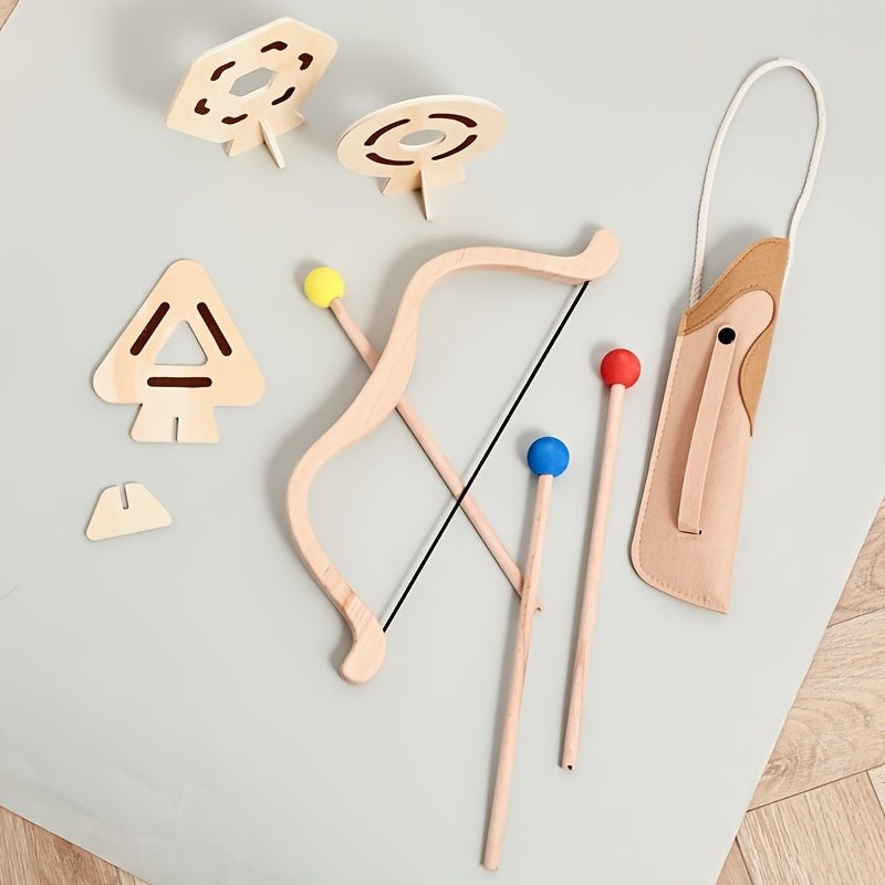 Pfeil- und Bogen-Set für Kinder - Fördert Kreativität & Motorik, Sicheres Design aus Naturholz 7