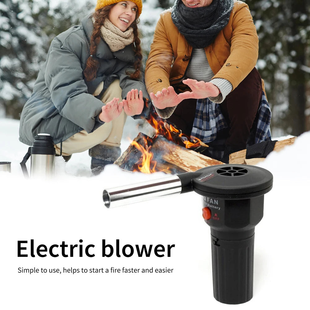 Portable Grill Blower - Portable aluminium fire bellows for quick lighting
