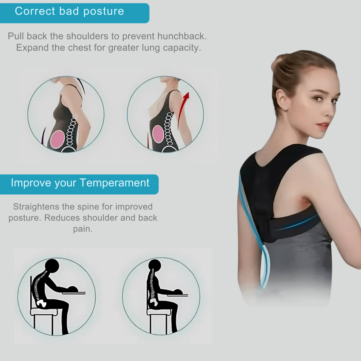 POSTUREFIT – El corrector de postura ideal para mayor comodidad