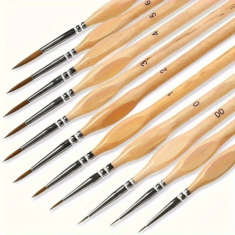 Präzisionspinsel Set für Detaillierte Malerei - Ergonomisch & Langlebig 8