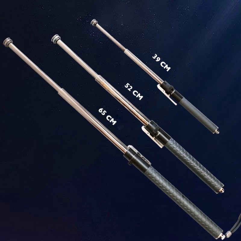 HikeShield – Adjustable Hiking Stick Made of Alloy Steel with Anti-Slip Handle, Lightweight & Compact for Outdoor, Trekking, and Travel