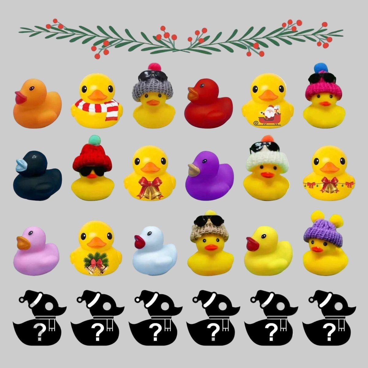 QUACKVENT – Weihnachts-Quietschenten-Adventskalender 2025 mit 24 festlichen Badeenten 5
