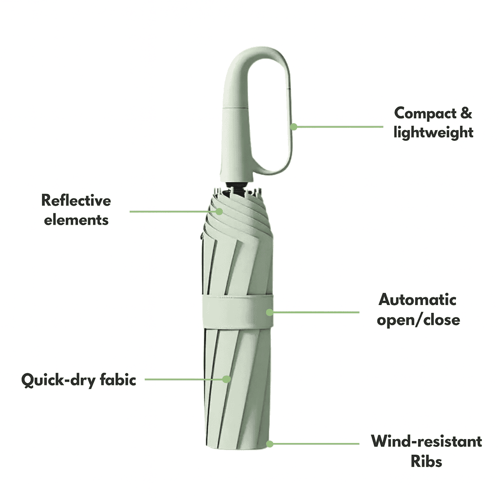 RAINFORT – Robuster Automatikschirm mit windabweisendem Design 8