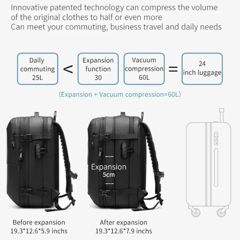 AIRTRAIL Backpack - Compressible laptop backpack for travelling
