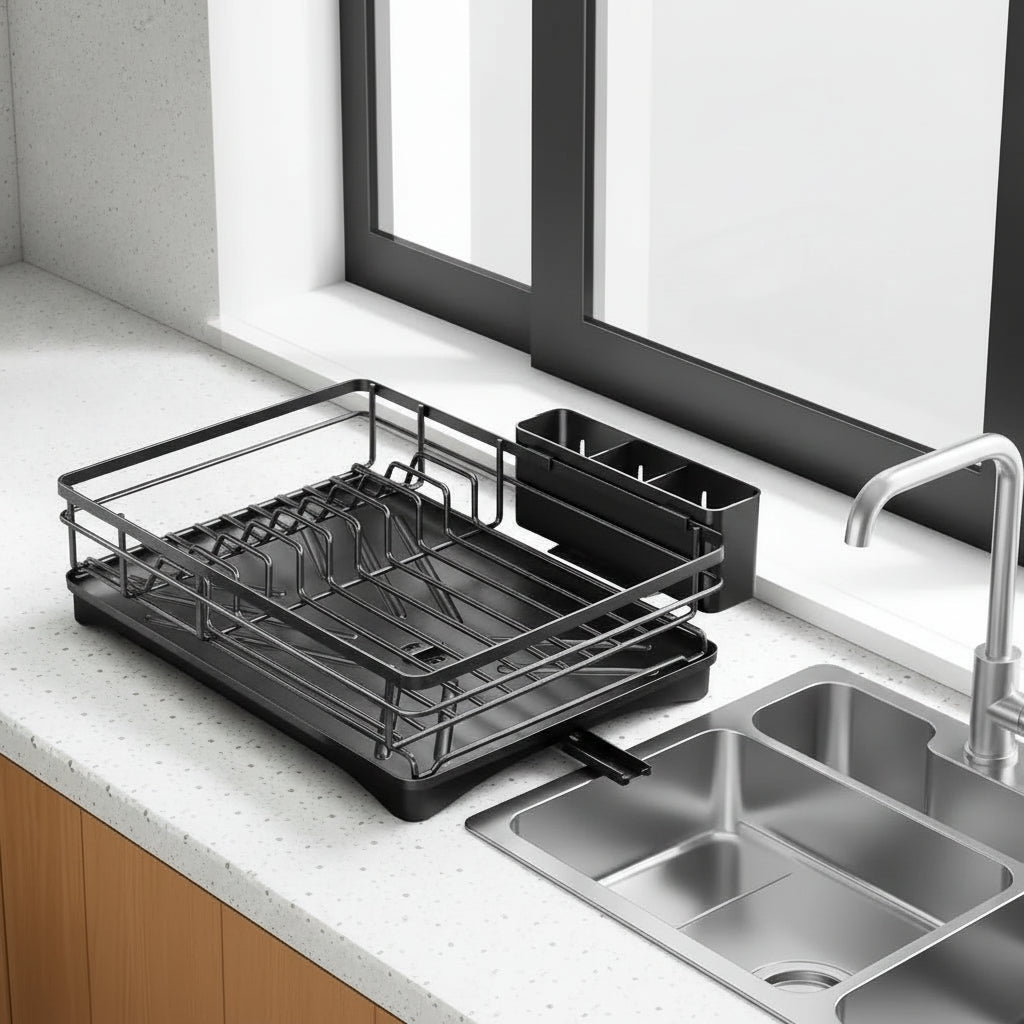 FLOWRACK – Égouttoir à vaisselle – Design moderne pour un séchage efficace