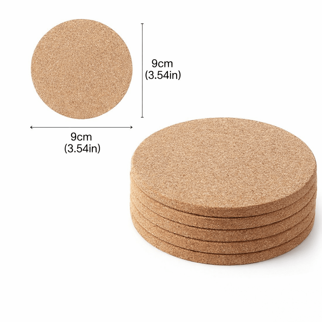 Runde Holzuntersetzer Mit Korkbasis - Elegante Tischuntersetzer Für Gläser 8