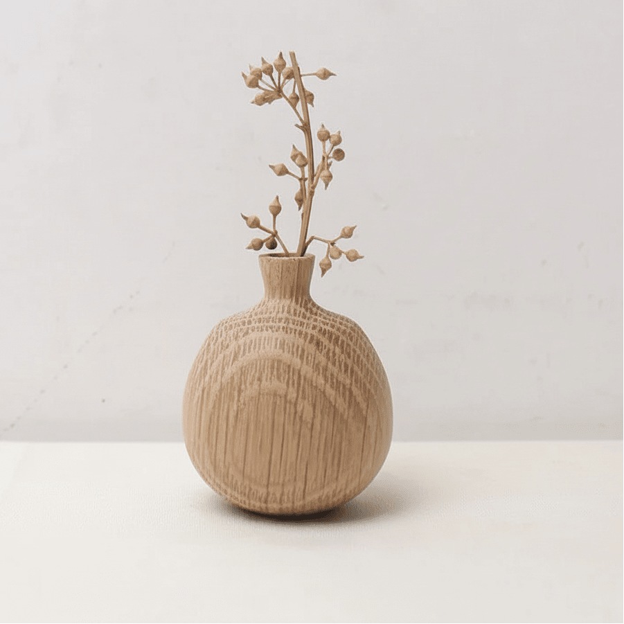 SCANDIFLORA – Decoración de flores minimalista de madera natural para el hogar